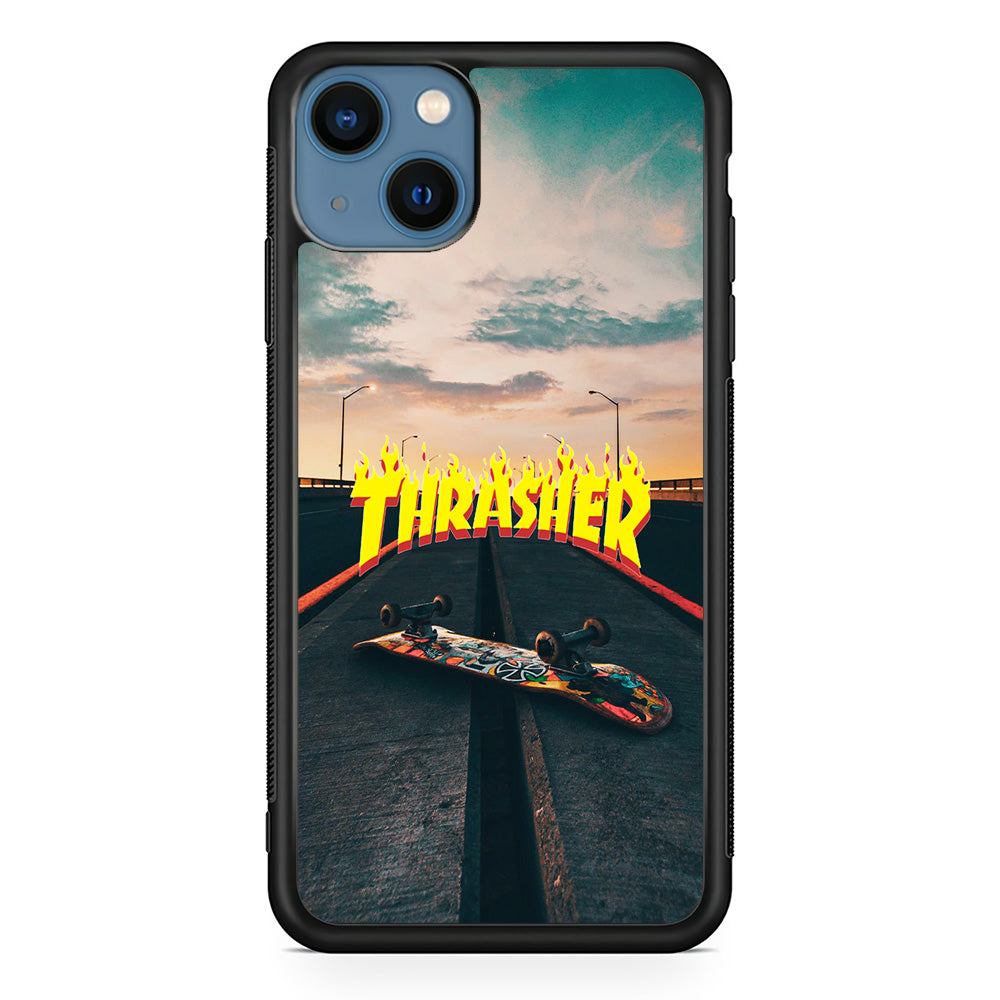 Thrasher Skate Street View iPhone 14 Plus Case-Mobile Phone Case-Rubber Black (2D Case)-Altracase