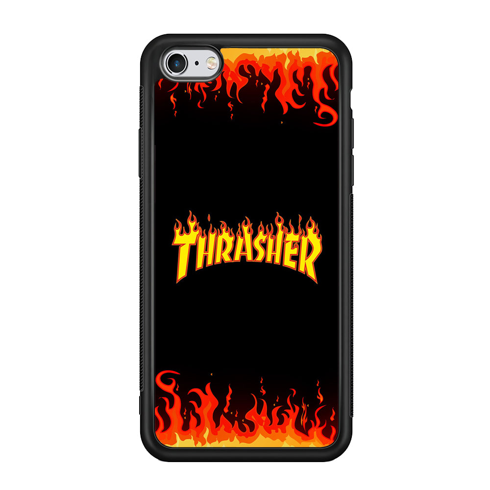 Thrasher in Fire iPhone 6 | 6s Case-Mobile Phone Case-Rubber Black (2D Case)-Altracase