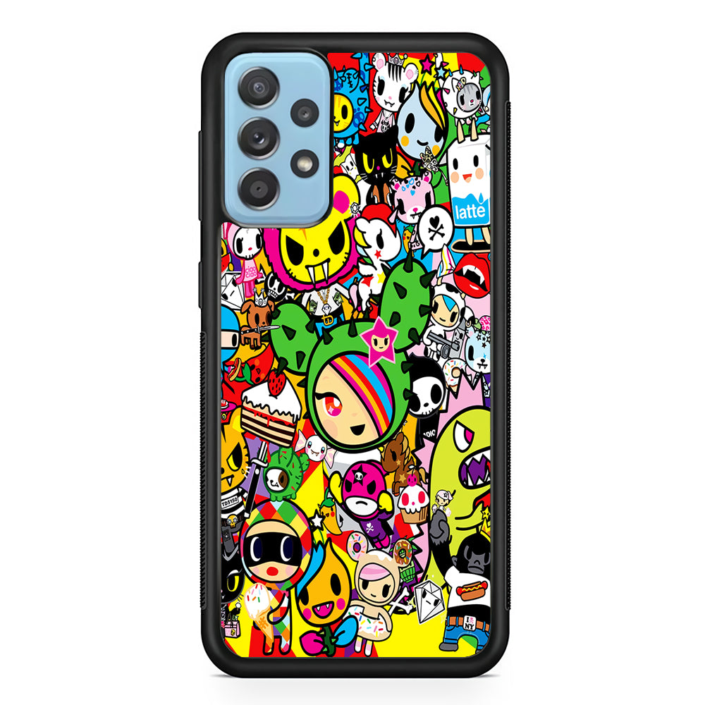 Tokidoki Cute Cartoon Samsung Galaxy A72 Case-Phone Case-Rubber Black (2D Case)-Altracase