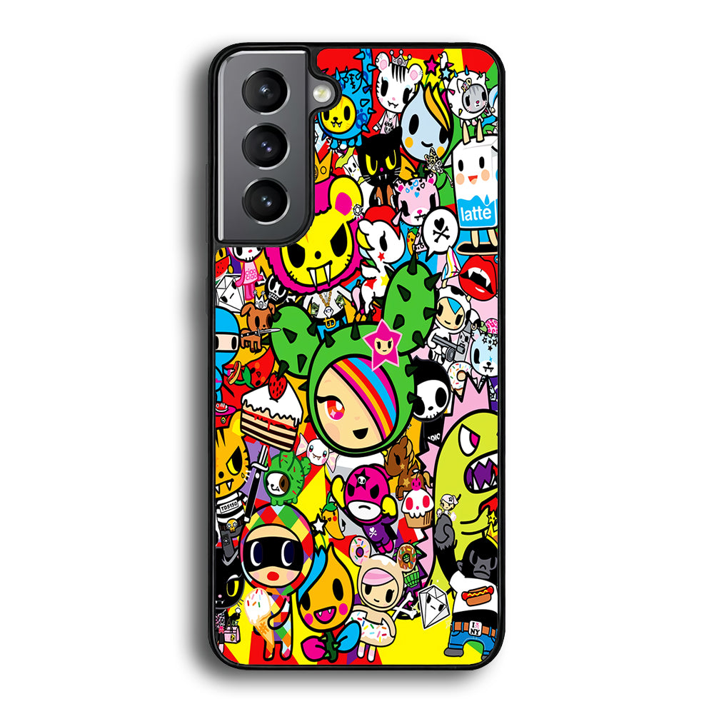 Tokidoki Cute Cartoon Samsung Galaxy S21 Plus Case-Phone Case-Rubber Black (2D Case)-Altracase