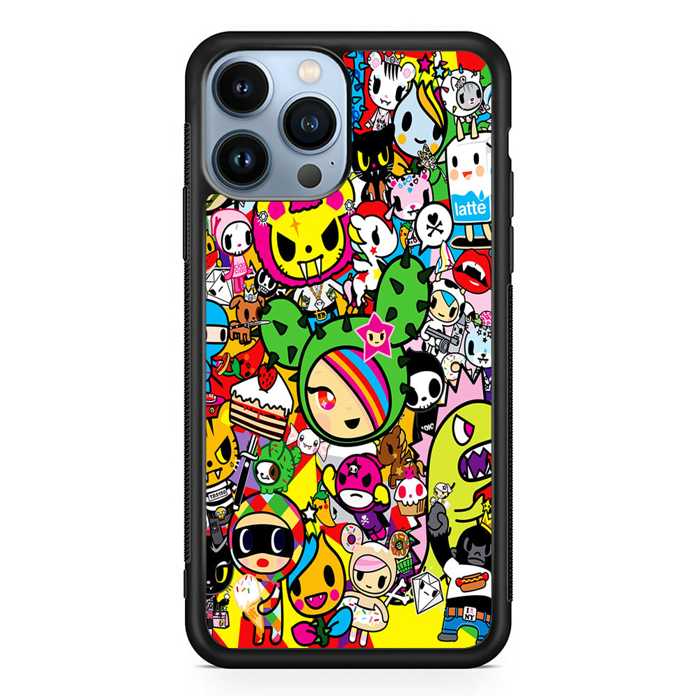 Tokidoki Cute Cartoon iPhone 15 Pro Max Case-Phone Case-Rubber Black (2D Case)-Altracase
