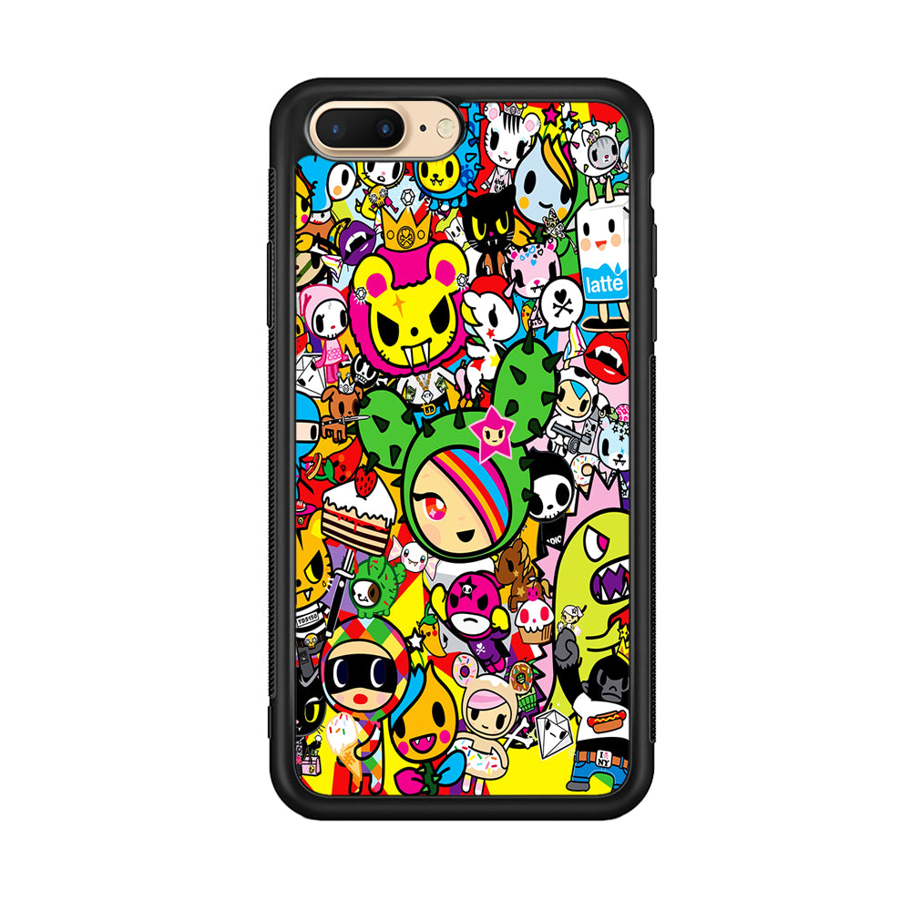 Tokidoki Cute Cartoon iPhone 8 Plus Case-Phone Case-Rubber Black (2D Case)-Altracase