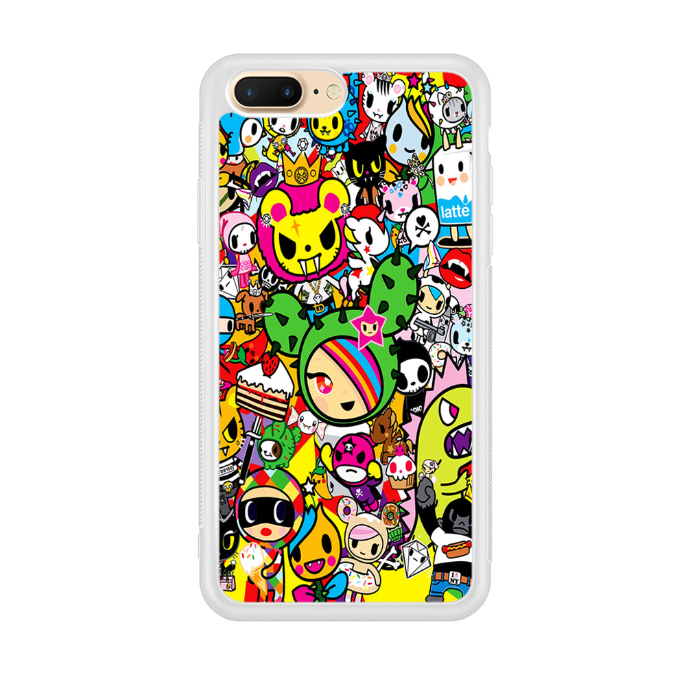 Tokidoki Cute Cartoon iPhone 8 Plus Case-Phone Case-Rubber White (2D Case)-Altracase