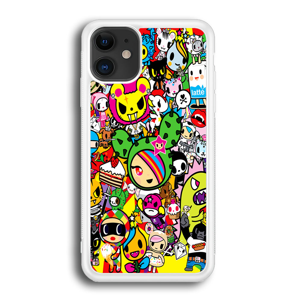 Tokidoki Cute Cartoon iPhone 12 Case-Phone Case-Rubber White (2D Case)-Altracase