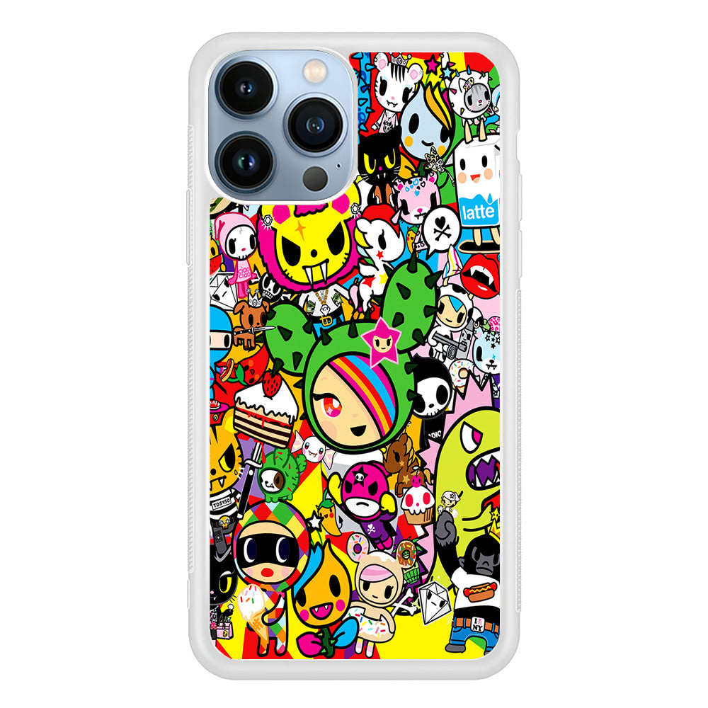Tokidoki Cute Cartoon iPhone 15 Pro Max Case-Phone Case-Rubber White (2D Case)-Altracase
