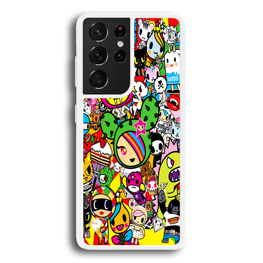 Tokidoki Cute Cartoon Samsung Galaxy S24 Ultra Case-Phone Case-Rubber White (2D Case)-Altracase