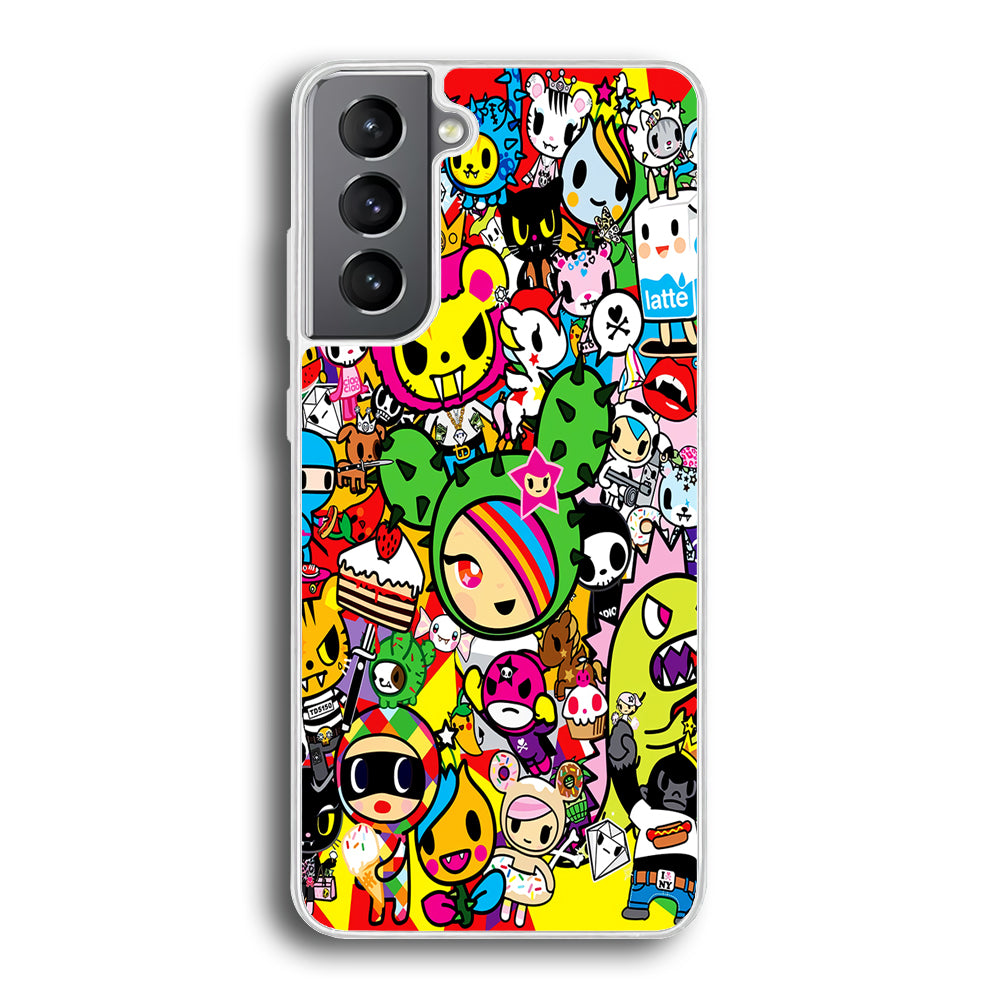 Tokidoki Cute Cartoon Samsung Galaxy S21 Plus Case-Phone Case-Rubber White (2D Case)-Altracase