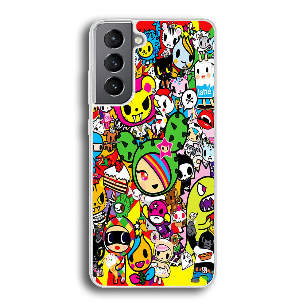 Tokidoki Cute Cartoon Samsung Galaxy S23 Case-Phone Case-Rubber White (2D Case)-Altracase