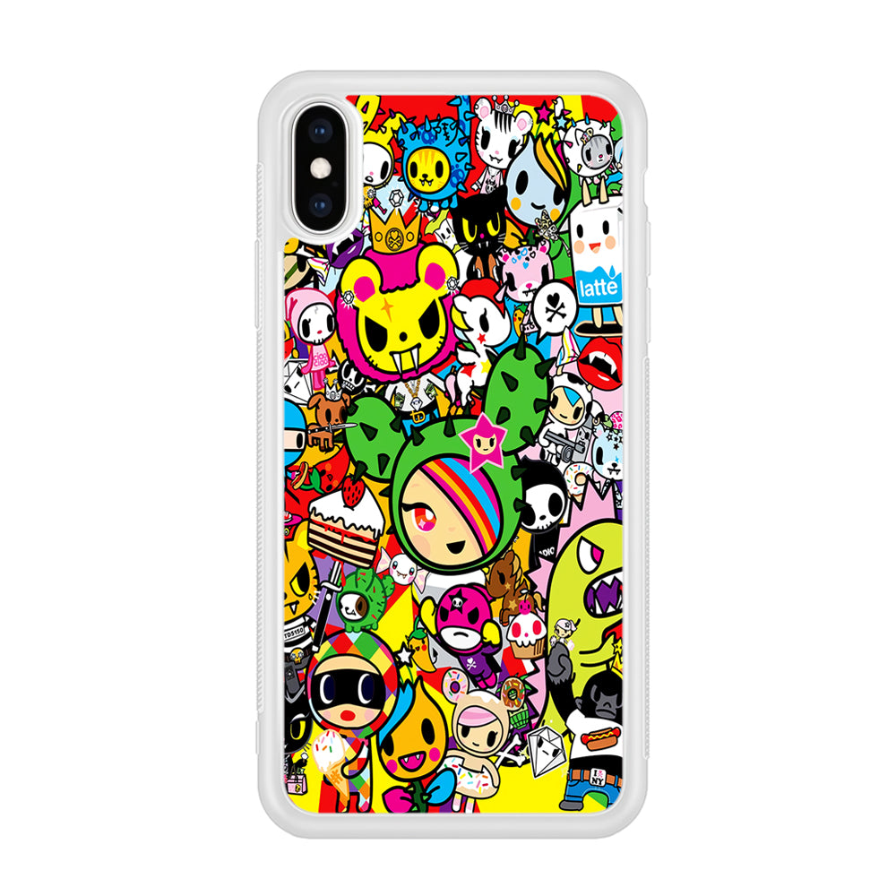 Tokidoki Cute Cartoon iPhone Xs Case-Phone Case-Rubber White (2D Case)-Altracase