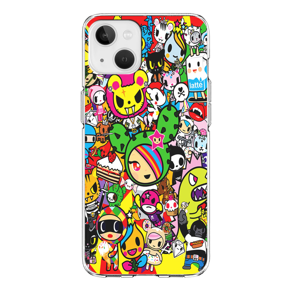 Tokidoki Cute Cartoon iPhone 13 Mini Case-Phone Case-Clear Soft Case-Altracase