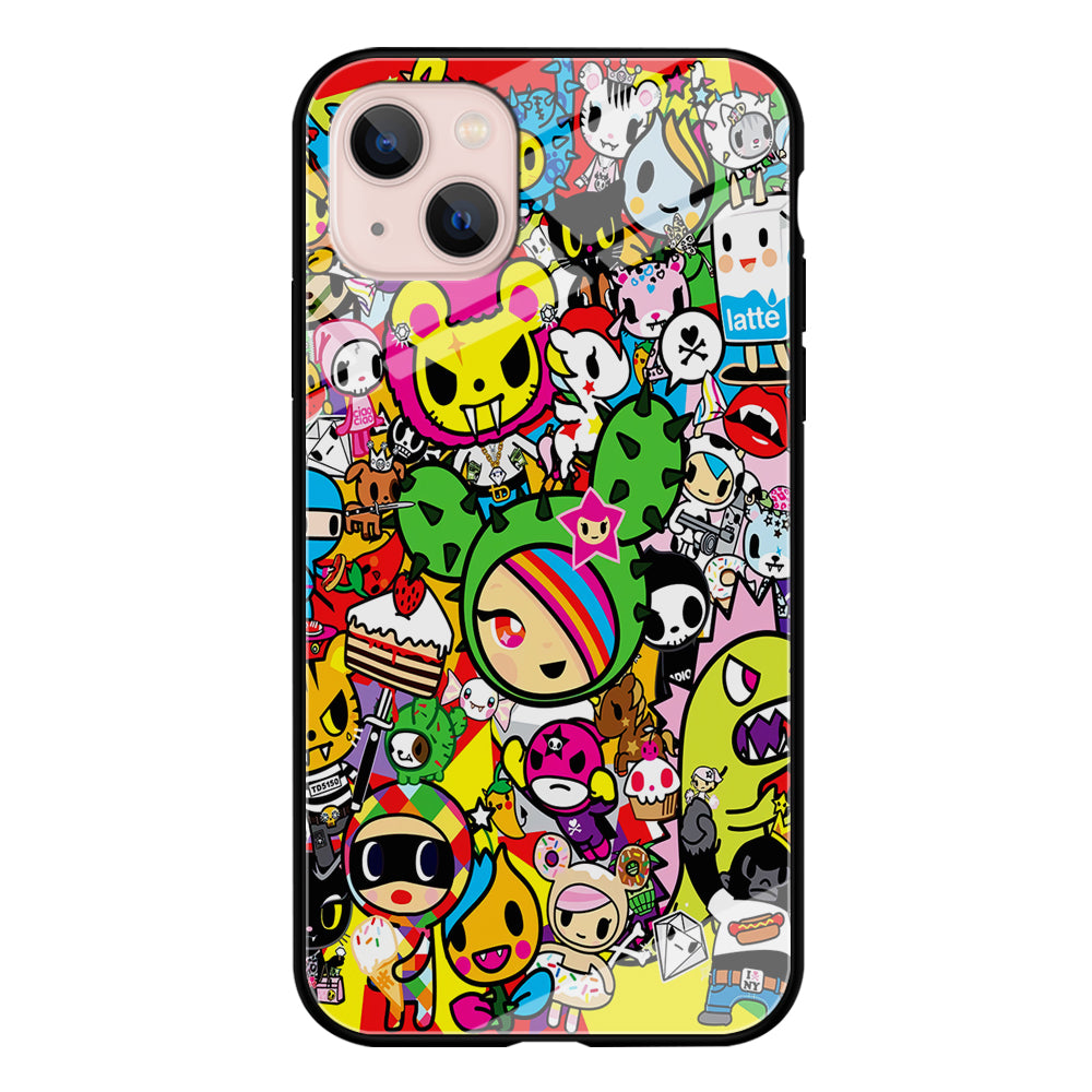 Tokidoki Cute Cartoon iPhone 13 Mini Case-Phone Case-Tempered Glass Case-Altracase