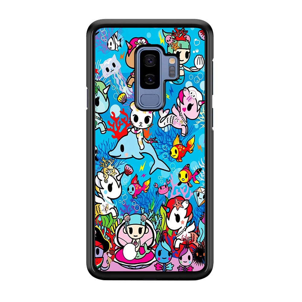 Tokidoki Sea Unicorn Samsung Galaxy S9 Plus Case-Phone Case-Rubber Black (2D Case)-Altracase