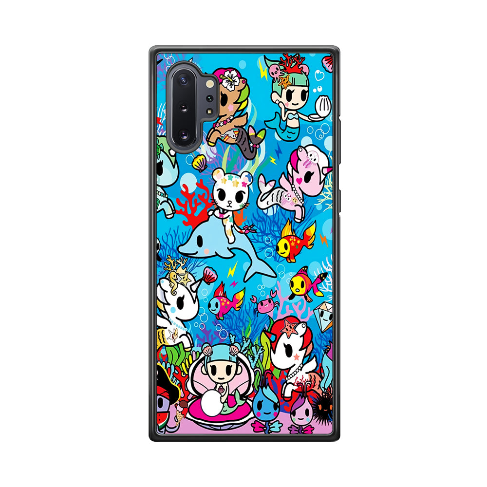 Tokidoki Sea Unicorn Samsung Galaxy Note 10 Plus Case-Phone Case-Rubber Black (2D Case)-Altracase