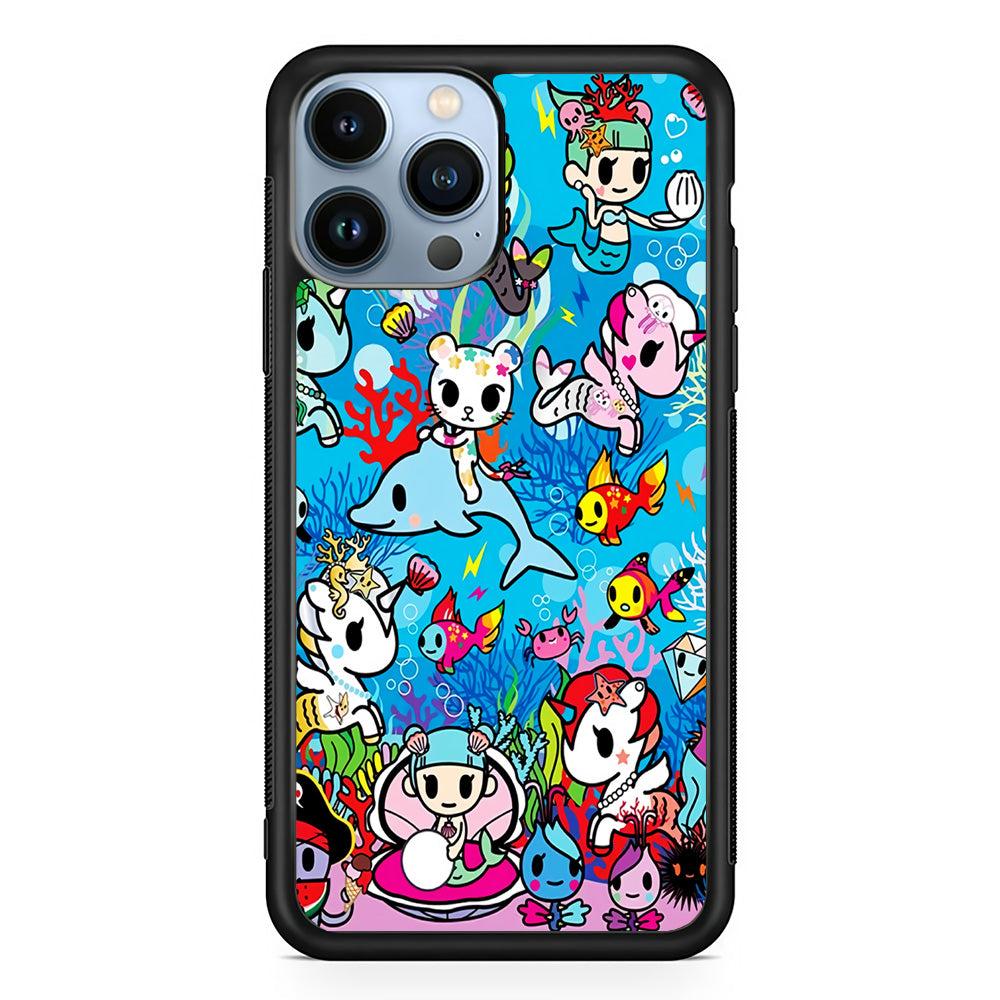 Tokidoki Sea Unicorn iPhone 15 Pro Max Case-Phone Case-Rubber Black (2D Case)-Altracase