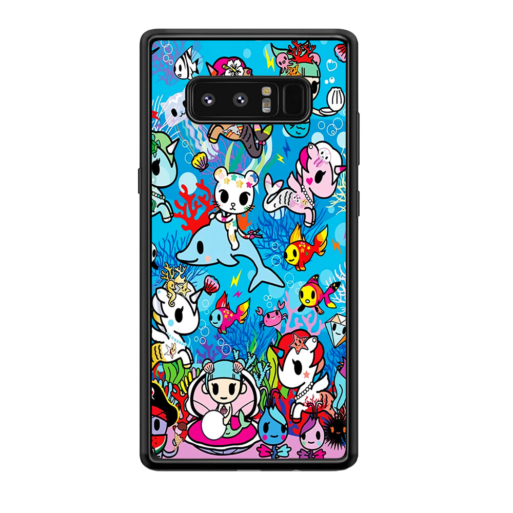 Tokidoki Sea Unicorn Samsung Galaxy Note 8 Case-Phone Case-Rubber Black (2D Case)-Altracase