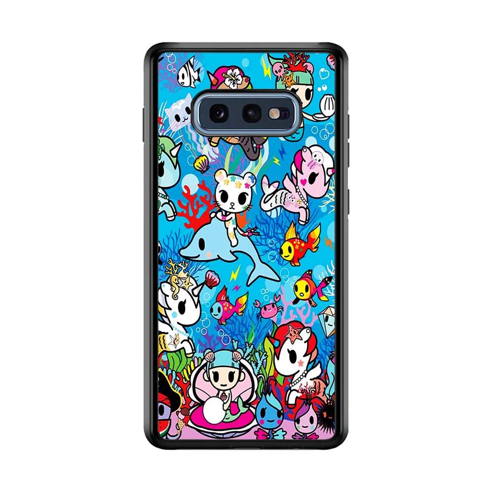 Tokidoki Sea Unicorn Samsung Galaxy S10E Case-Phone Case-Rubber Black (2D Case)-Altracase