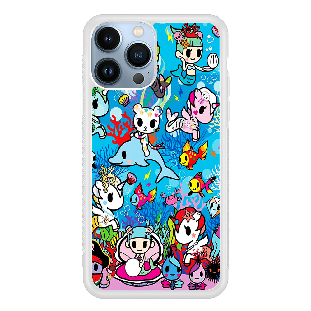 Tokidoki Sea Unicorn iPhone 15 Pro Max Case-Phone Case-Rubber White (2D Case)-Altracase