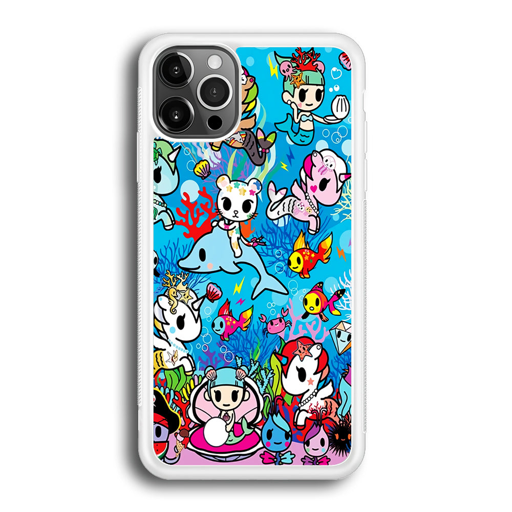 Tokidoki Sea Unicorn iPhone 12 Pro Max Case-Phone Case-Rubber White (2D Case)-Altracase