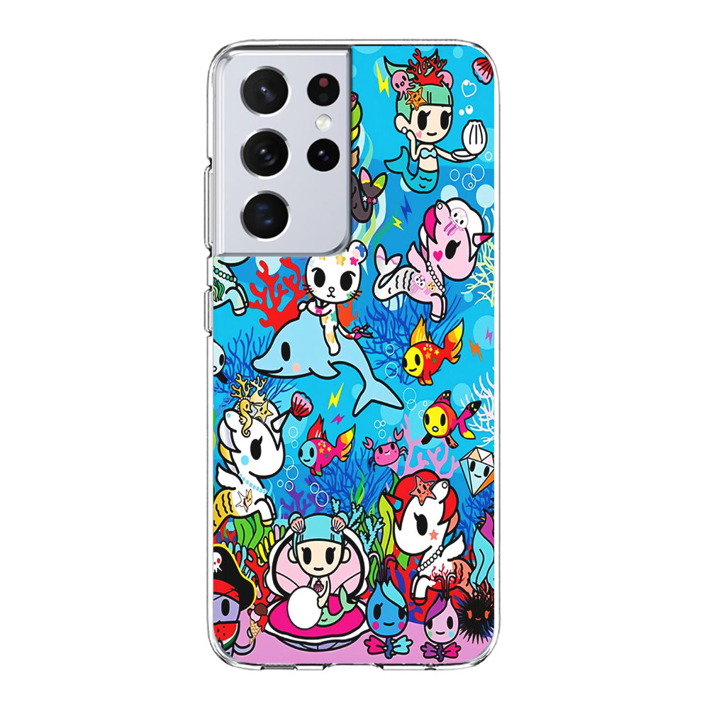 Tokidoki Sea Unicorn Samsung Galaxy S21 Ultra Case-Phone Case-Clear Soft Case-Altracase
