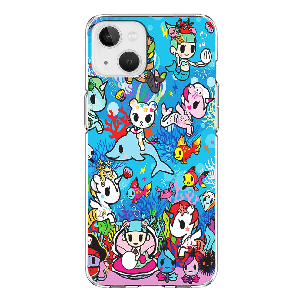 Tokidoki Sea Unicorn iPhone 13 Mini Case-Phone Case-Clear Soft Case-Altracase