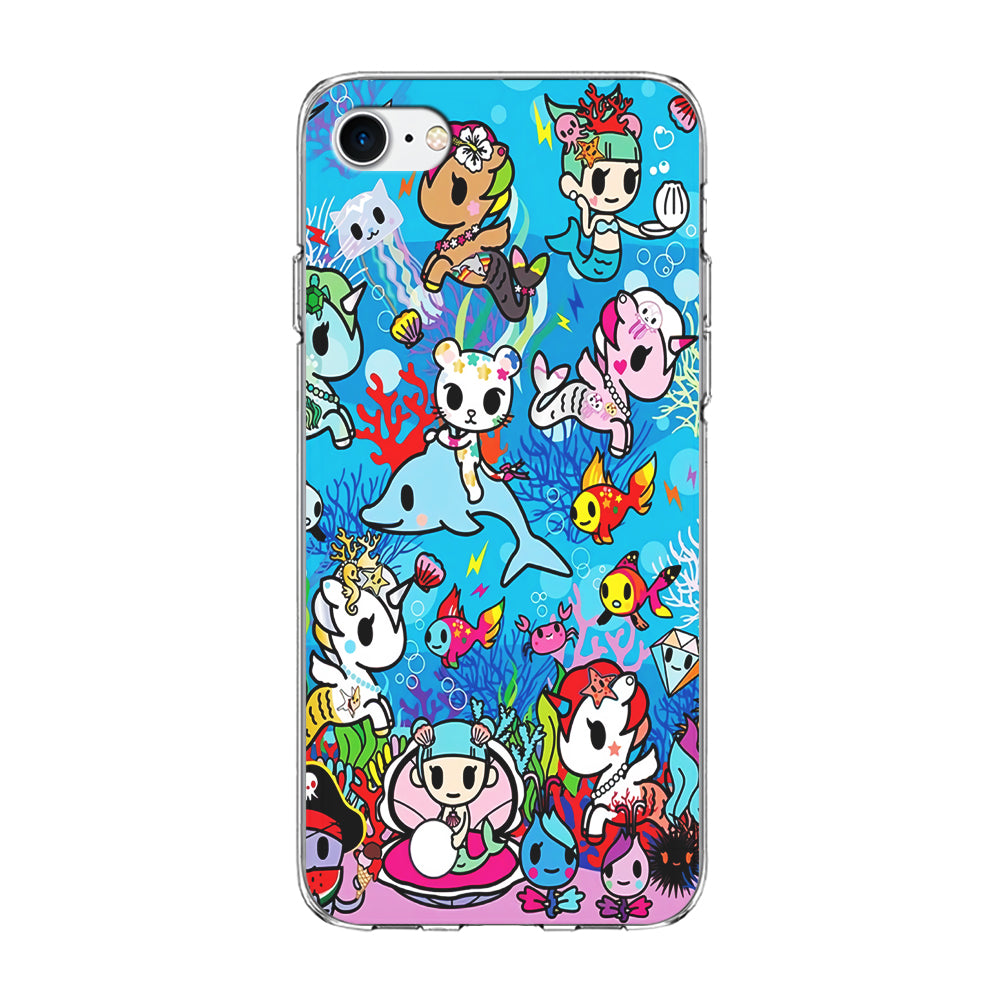 Tokidoki Sea Unicorn iPhone 8 Case-Phone Case-Clear Soft Case-Altracase