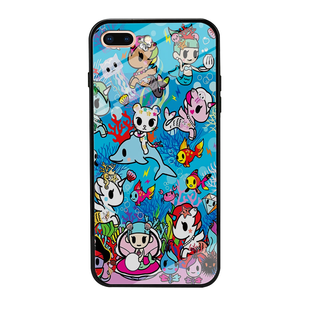 Tokidoki Sea Unicorn iPhone 8 Plus Case-Phone Case-Tempered Glass Case-Altracase