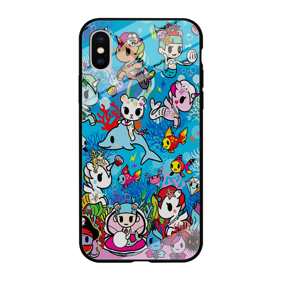 Tokidoki Sea Unicorn iPhone Xs Case-Phone Case-Tempered Glass Case-Altracase