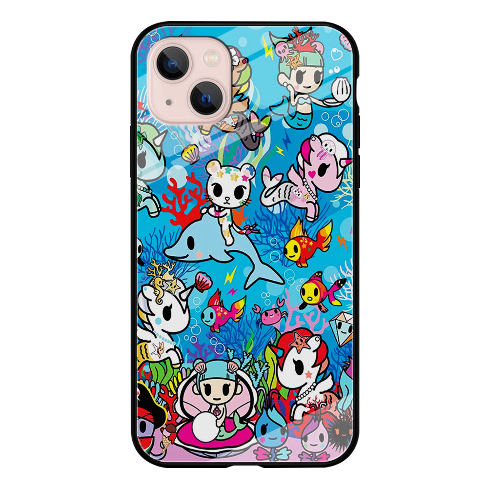 Tokidoki Sea Unicorn iPhone 13 Mini Case-Phone Case-Tempered Glass Case-Altracase