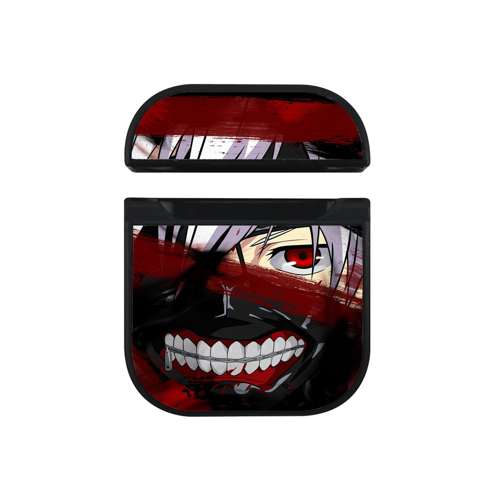 Tokyo Ghoul Ken Kaneki Face Hard Plastic Case Cover For Apple Airpods-AirPod Case-Black-Altracase