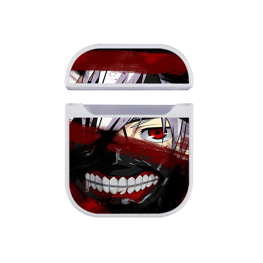 Tokyo Ghoul Ken Kaneki Face Hard Plastic Case Cover For Apple Airpods-AirPod Case-White-Altracase