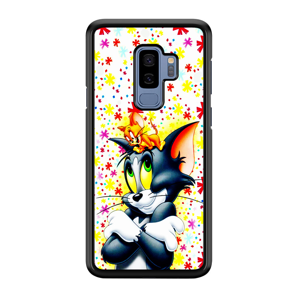 Tom and Jerry Motif Samsung Galaxy S9 Plus Case-Phone Case-Rubber Black (2D Case)-Altracase