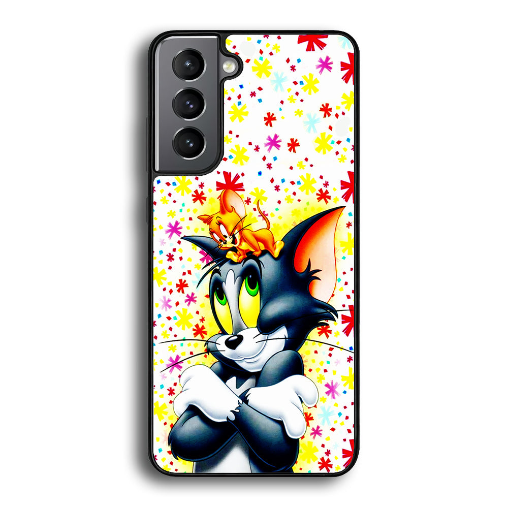 Tom and Jerry Motif Samsung Galaxy A16 Case-Phone Case-Tempered Glass Case-Altracase