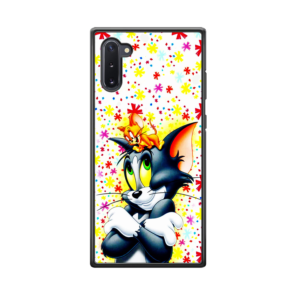 Tom and Jerry Motif Samsung Galaxy Note 10 Case-Phone Case-Rubber Black (2D Case)-Altracase