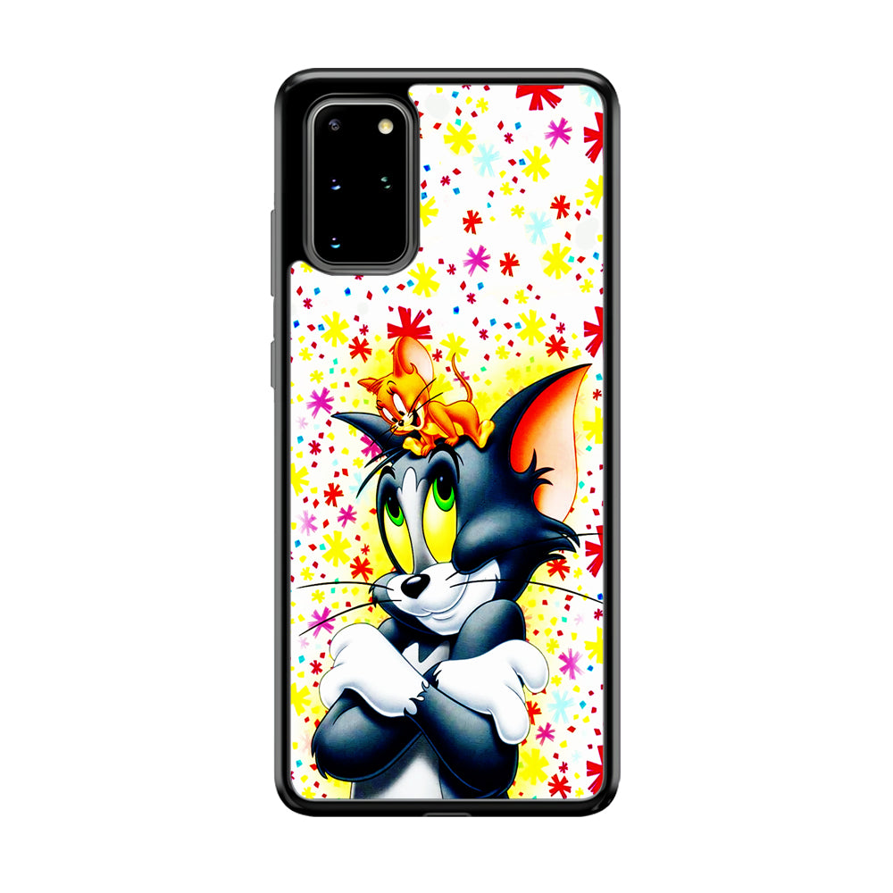 Tom and Jerry Moti Samsung Galaxy S20 Plus Case-Phone Case-Rubber Black (2D Case)-Altracase