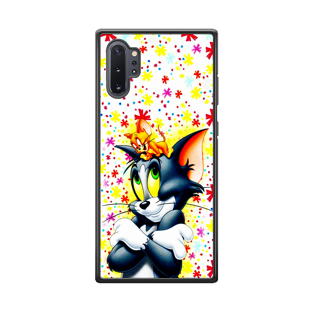 Tom and Jerry Motif Samsung Galaxy Note 10 Plus Case-Phone Case-Rubber Black (2D Case)-Altracase