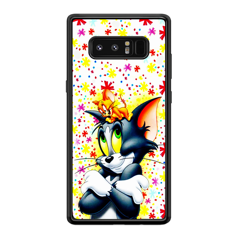 Tom and Jerry Motif Samsung Galaxy Note 8 Case-Phone Case-Rubber Black (2D Case)-Altracase