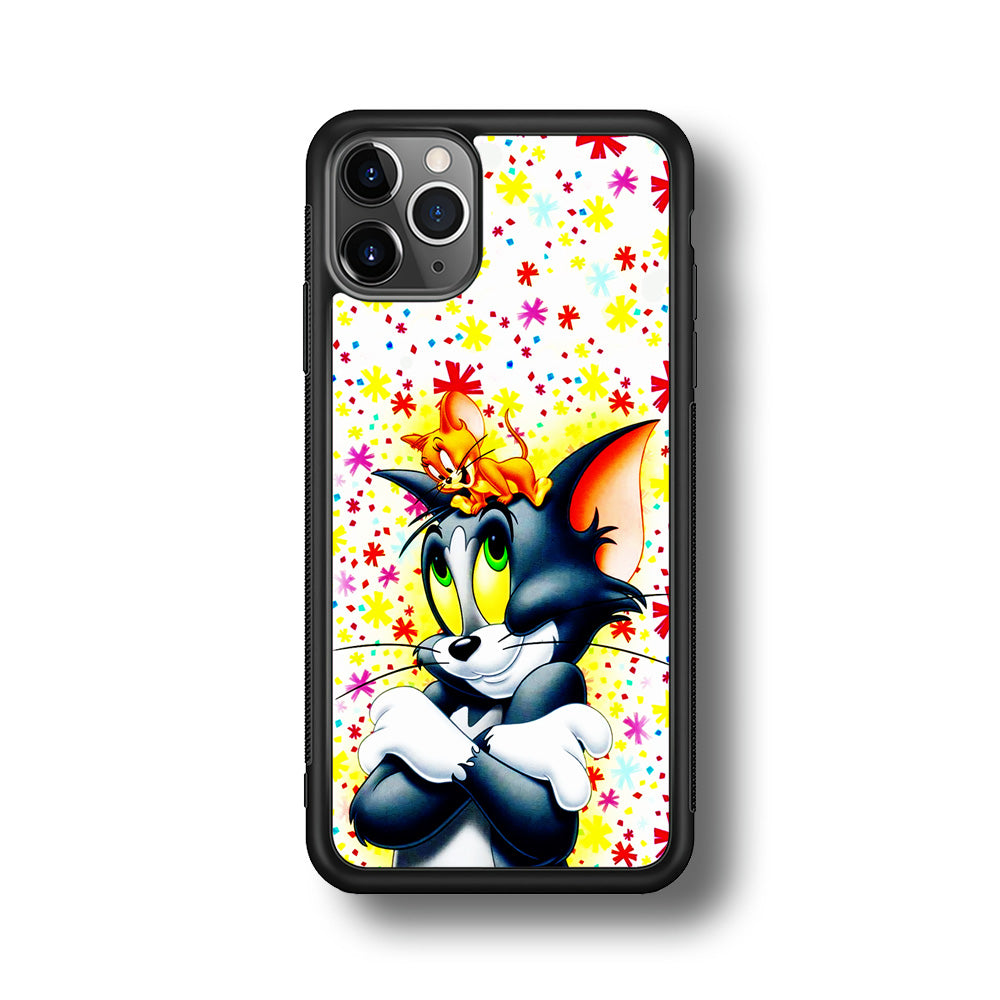 Tom and Jerry Motif iPhone 11 Pro Max Case-Phone Case-Rubber Black (2D Case)-Altracase