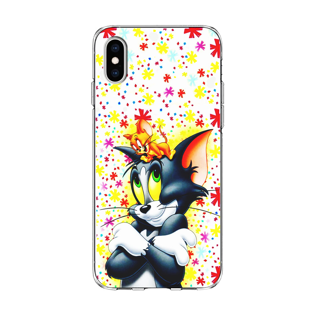 Tom and Jerry Motif iPhone Xs Case-Phone Case-Clear Soft Case-Altracase