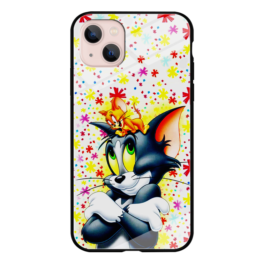 Tom and Jerry Motif iPhone 15 Plus Case-Phone Case-Tempered Glass Case-Altracase