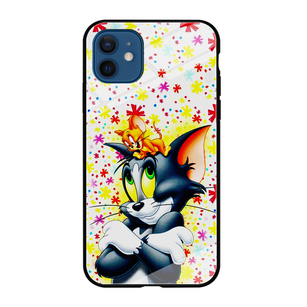 Tom and Jerry Motif iPhone 12 Case-Phone Case-Tempered Glass Case-Altracase