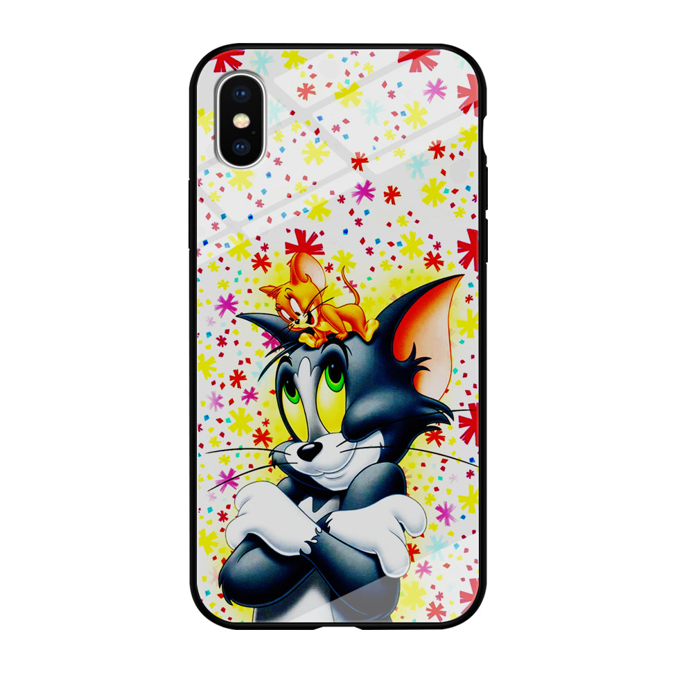 Tom and Jerry Motif iPhone Xs Case-Phone Case-Tempered Glass Case-Altracase