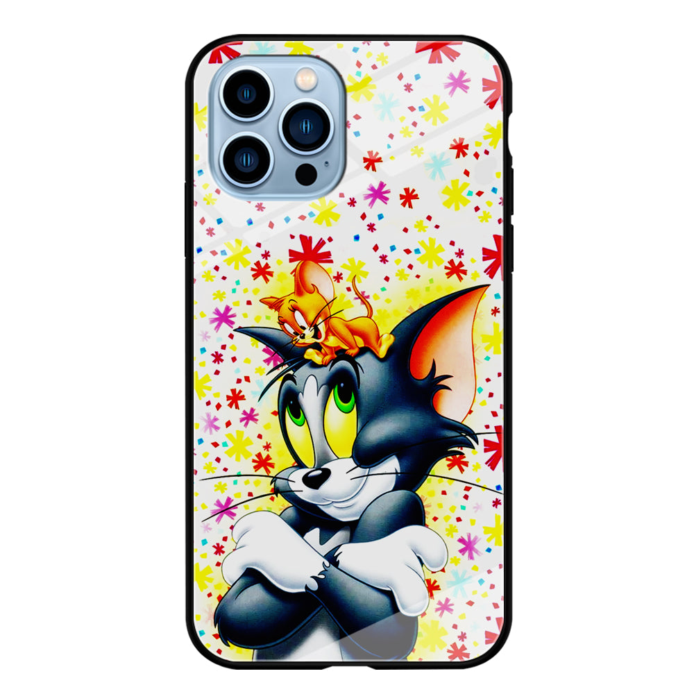Tom and Jerry Motif iPhone 15 Pro Case-Phone Case-Tempered Glass Case-Altracase
