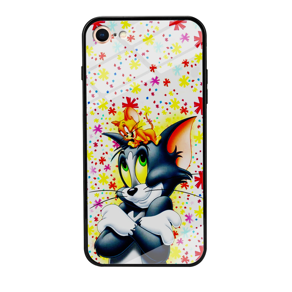 Tom and Jerry Motif iPhone SE 3 2022 Case-Phone Case-Tempered Glass Case-Altracase
