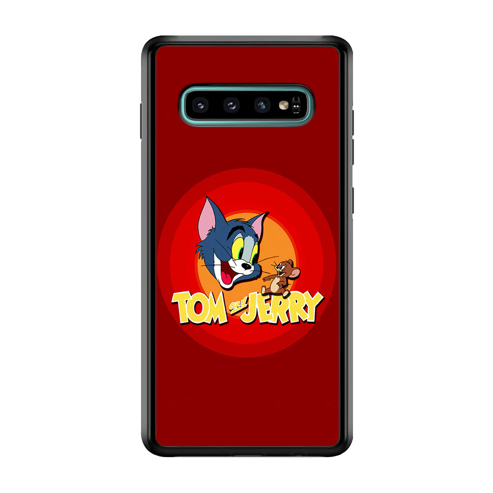 Tom and Jerry Red Samsung Galaxy S10 Case-Phone Case-Rubber Black (2D Case)-Altracase
