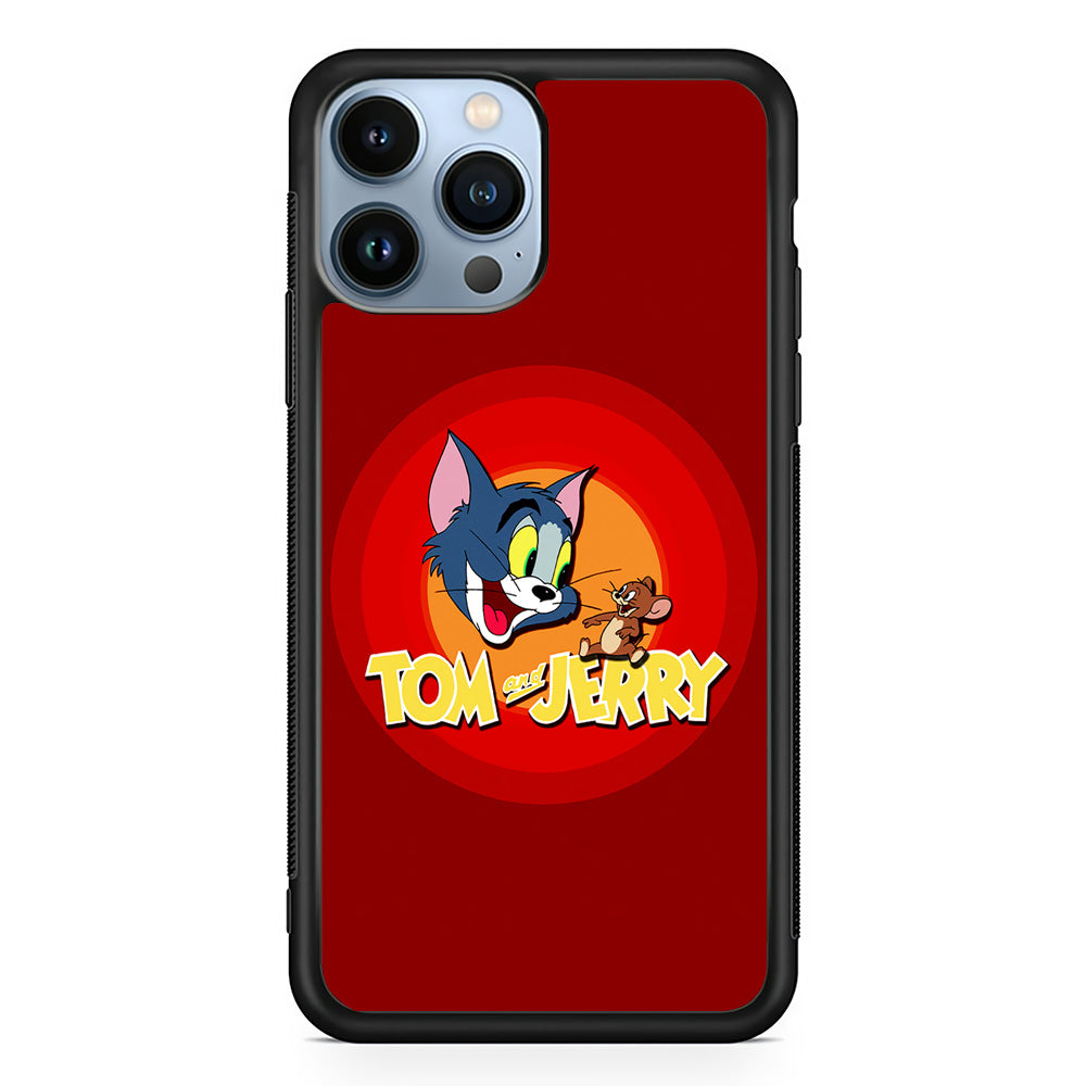 Tom and Jerry Red iPhone 15 Pro Max Case-Phone Case-Rubber Black (2D Case)-Altracase