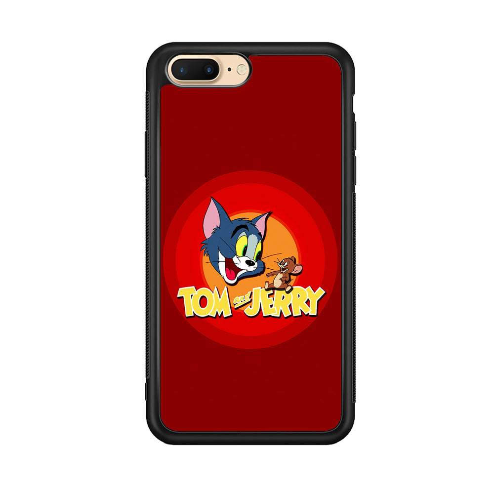 Tom and Jerry Red iPhone 8 Plus Case-Phone Case-Rubber Black (2D Case)-Altracase