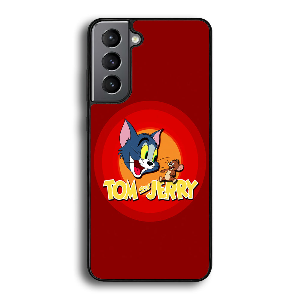 Tom and Jerry Red Samsung Galaxy S21 Plus Case-Phone Case-Rubber Black (2D Case)-Altracase