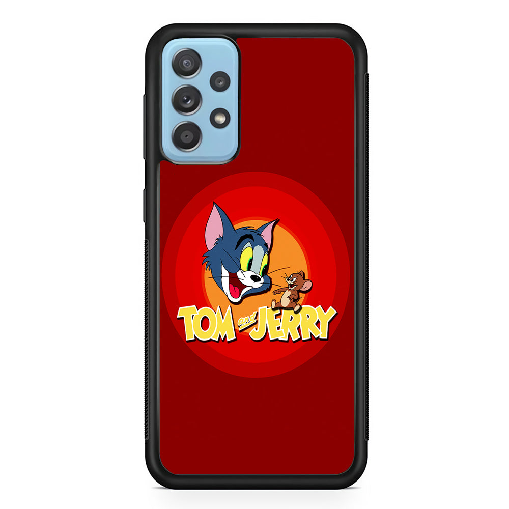 Tom and Jerry Red Samsung Galaxy A72 Case-Phone Case-Rubber Black (2D Case)-Altracase