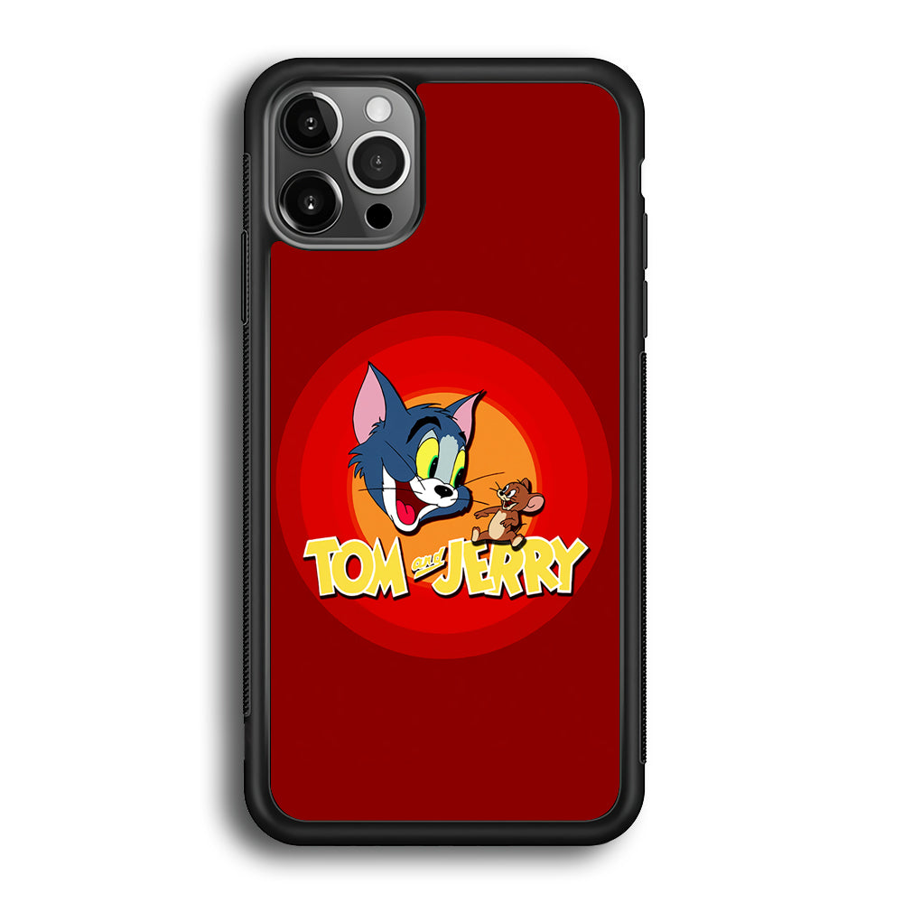 Tom and Jerry Red iPhone 12 Pro Max Case-Phone Case-Rubber Black (2D Case)-Altracase