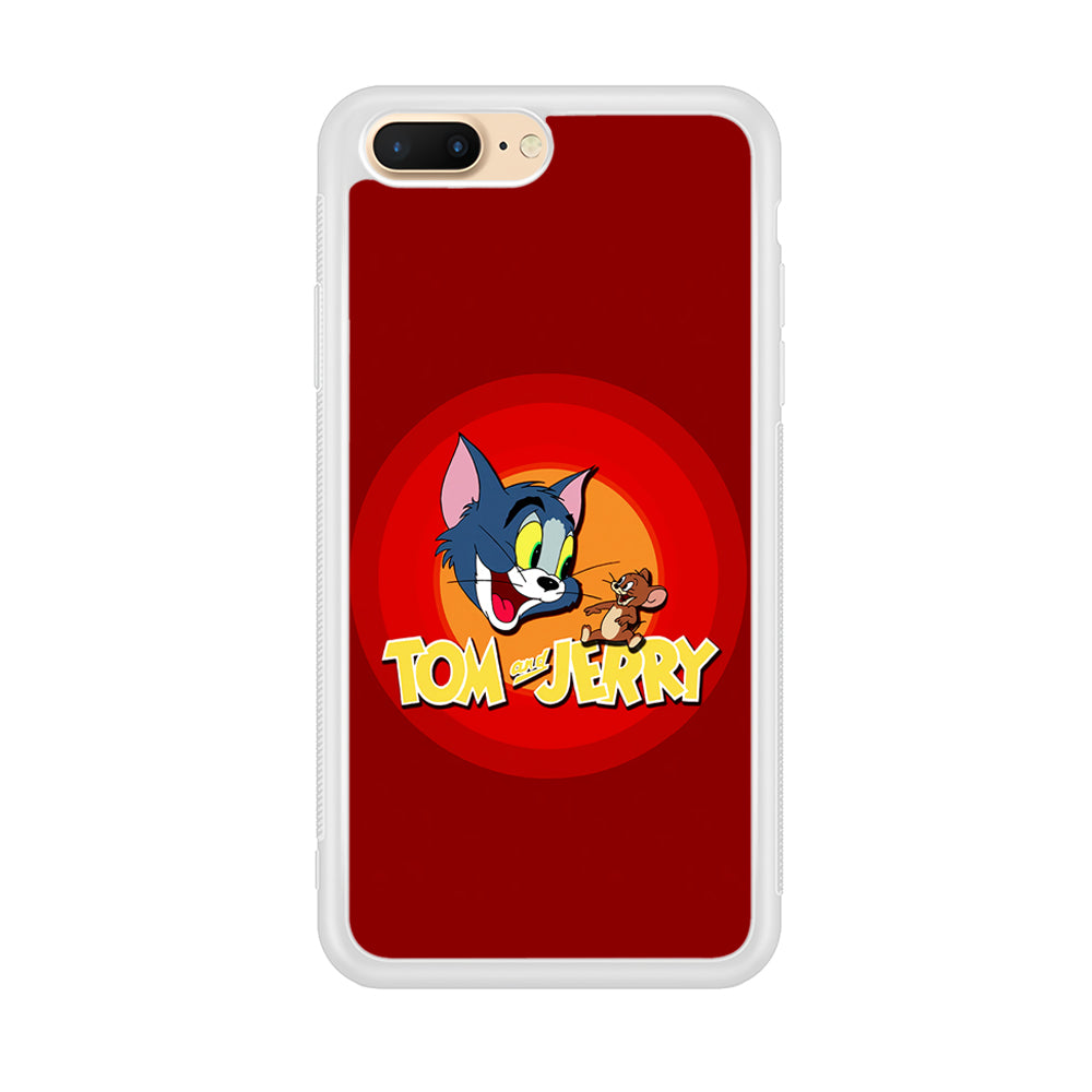 Tom and Jerry Red iPhone 8 Plus Case-Phone Case-Rubber White (2D Case)-Altracase